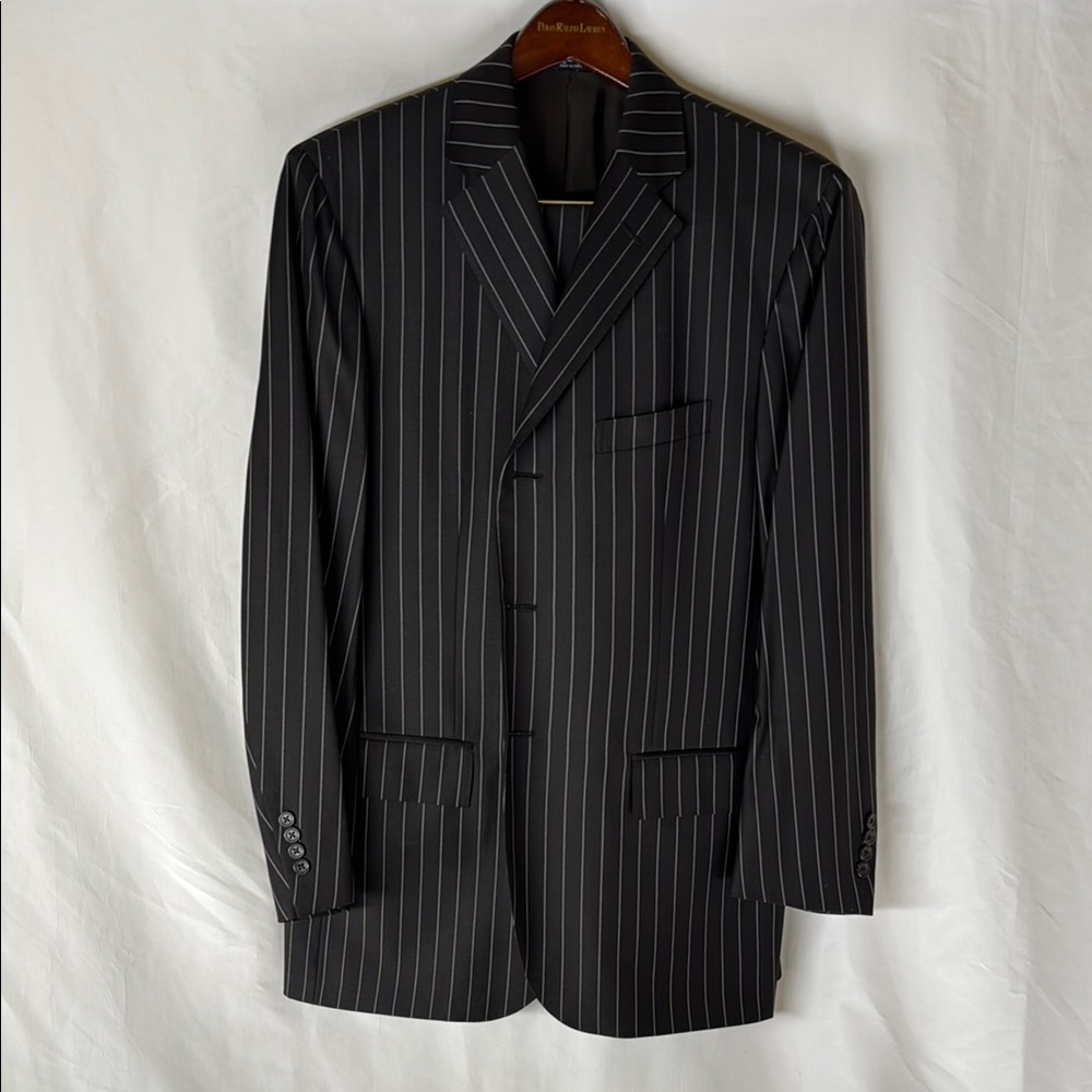 Ralph Lauren Chocolate Brown Suit w/Classic Pinstripe Design Size: 44R NWOT!